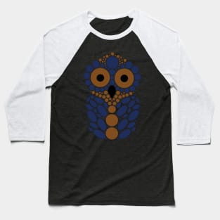 Bronze and Blue Owl Baseball T-Shirt